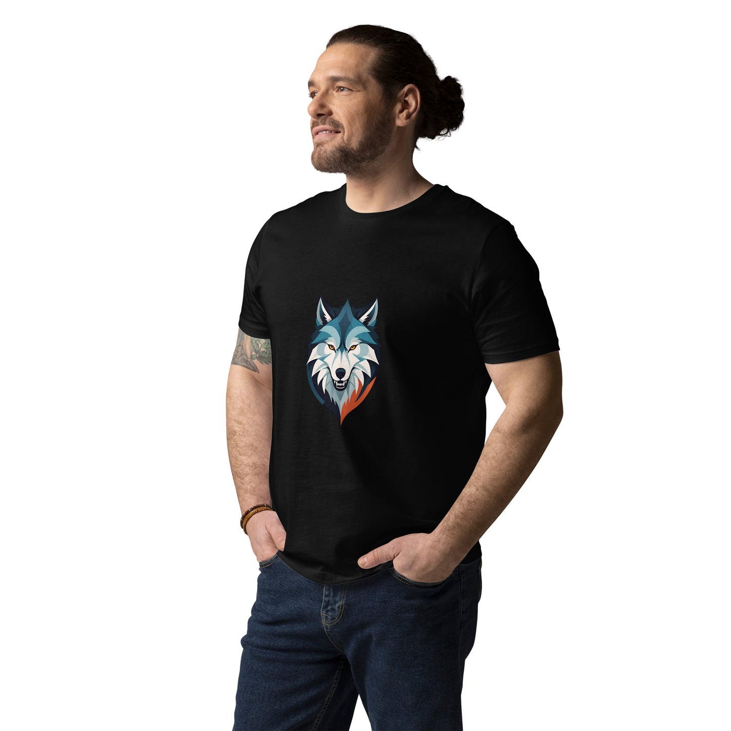 Premium T-shirt in organic cotton - Wolf 01