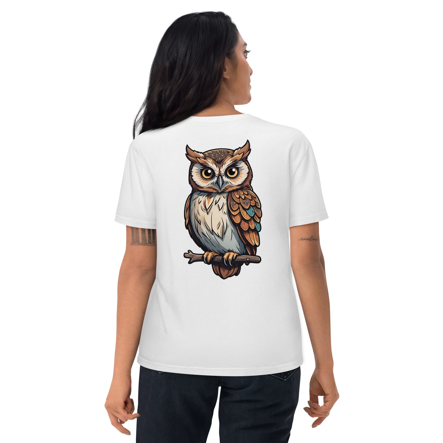 Premium T-shirt in organic cotton - Owl 01