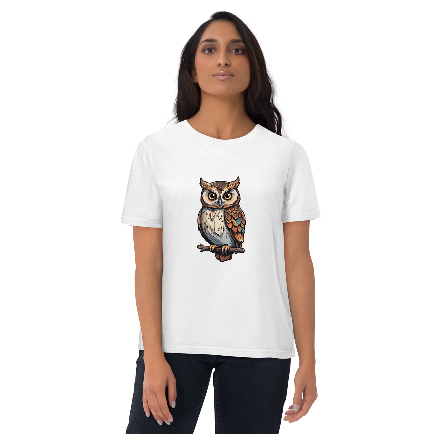 Premium T-shirt in organic cotton - Owl 01